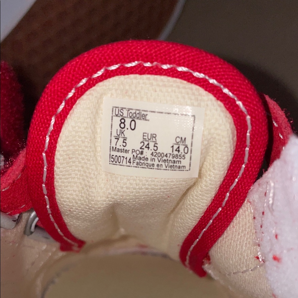 Vans Kids Red Sneakers with Velcro Straps - Picture 4 of 4